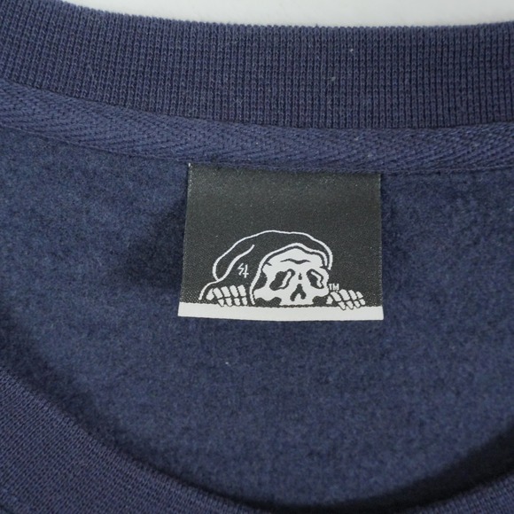 Lurking Class Mr Tucks Sketchy Tank Skull Crewneck Sweatshirt Mens XL Blue - Picture 4 of 8